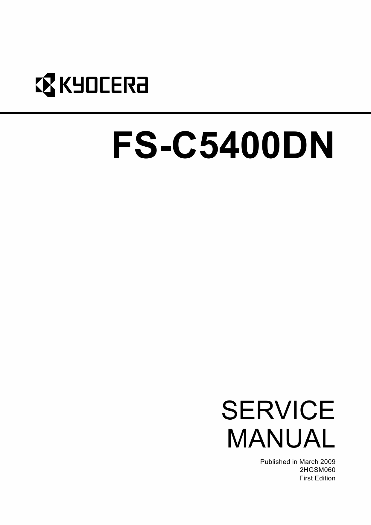 KYOCERA ColorLaserPrinter FS-C5400DN Parts and Service Manual-1